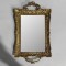 TRAY,  WITH MIRROR,  PLASTIC, GOLD, 33.5x19.5cm 752-16107