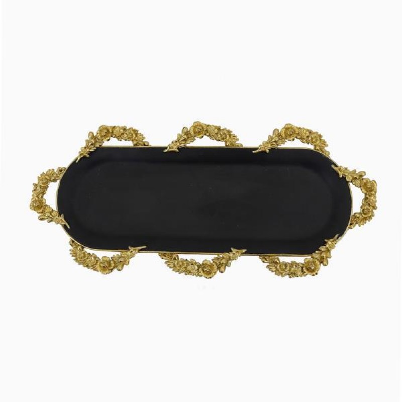 TRAY,  POLYRESIN, BLACK, 29x29x7cm 752-16118