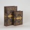 DECORATIVE BOOK BOX, WOODEN, BROWN,   SET 2PCS,  19x7x27cm 752-17050