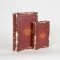 DECORATIVE BOOK BOX, WOODEN, RED , SET 2PCS, 27x5x19cm 752-17055