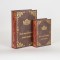 DECORATIVE BOOK BOX, WOODEN, BROWN, SET 2PCS, 27x5x19cm 752-17057