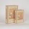 ДЕКОРАТИВНА КУТИЯ КНИГА, ДЪРВЕНА, БЕЖОВА, КОМПЛЕКТ 2 БР.