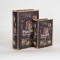 DECORATIVE BOOK BOX, WOODEN, BLACK, SET 2PCS,  19x7x27cm 752-17064