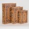 DECORATIVE BOOK BOX, WOODEN, ORANGE, SET 3 PCS,  21x8x29cm 752-17065