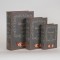 DECORATIVE BOOK BOX, WOODEN, GREY, SET 3PCS,  21x8x29cm 752-17067