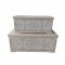 WOODEN CHESTS, WOODEN, WHITE, SET 2PCS, 28x20x16, 23x16x13m 20x12x10cm 752-17074