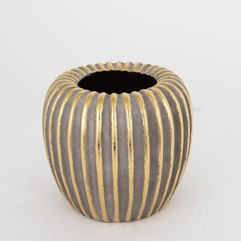 POT, GOLD & BROWN, 19x19x16.5cm 752-18010