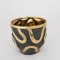 POT, GOLD & BLACK,  20x20x17cm 752-18016
