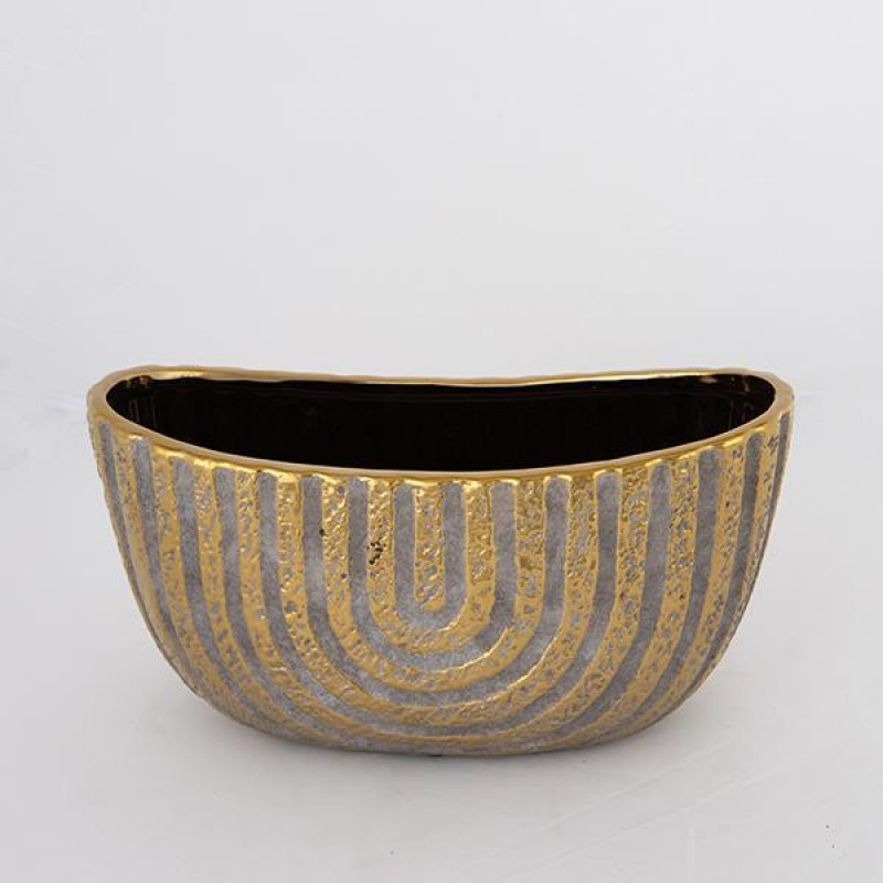 POT, GOLD & BROWN, 28x12x14.5cm 752-18017
