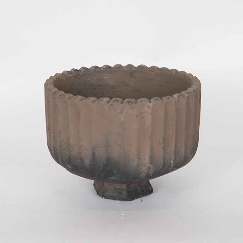 POT, CERAMIC, BROWN , 23x23x16.5cm 752-18025