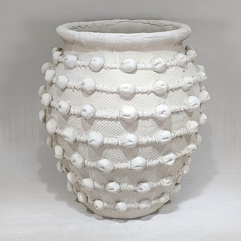 POT,CEMENT, WHITE, 23x23x24cm 752-18061