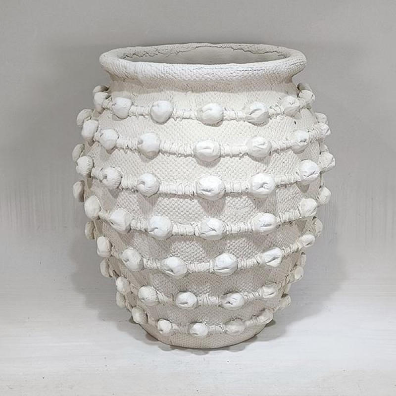 POT,CEMENT, WHITE, 27x27x29cm 752-18062