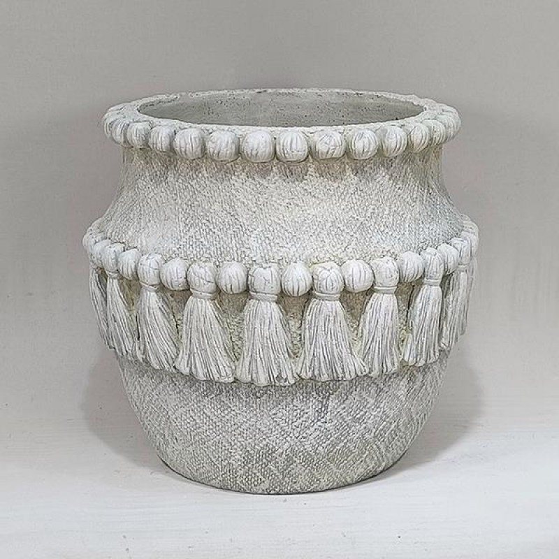 САКСИЯ ЦИМЕНТОВА С РЕСНИ СИВА 17.5X17.5X20.5 СМ