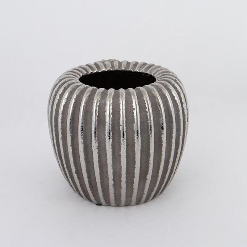 POT, SILVER & BROWN, 19x19x16.5cm 752-18069