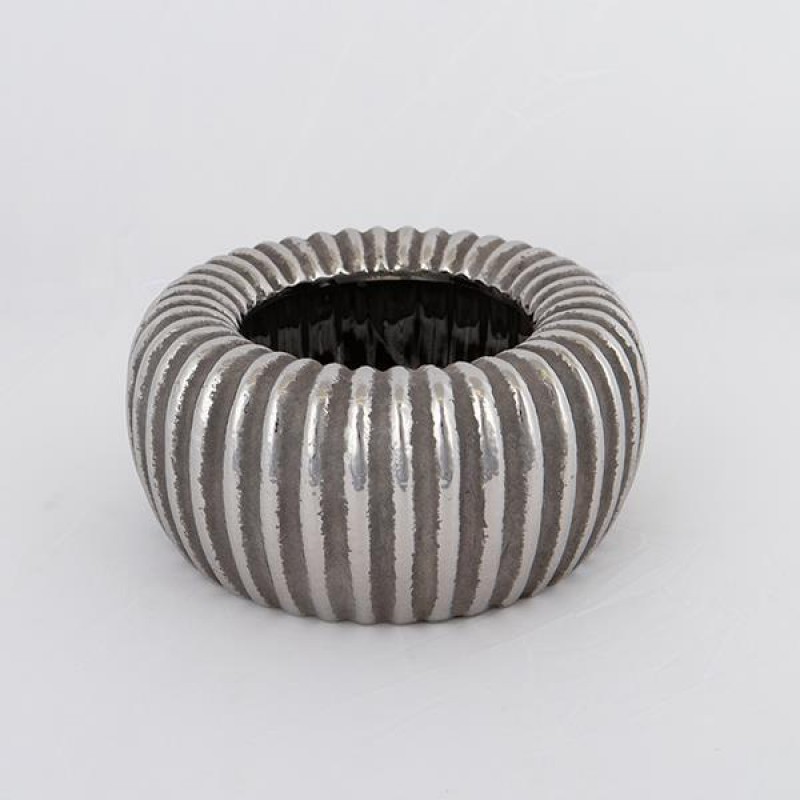 POT, SILVER & BROWN, 24x24x11.5cm 752-18070
