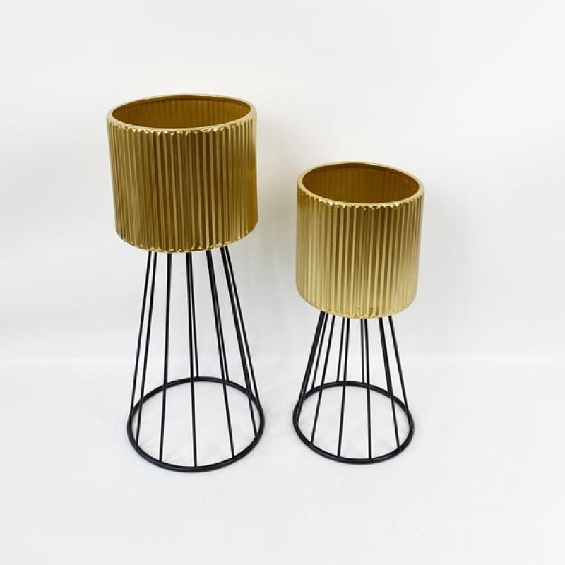 КОМПЛЕКТ ДЕКОРАТИВНИ САКСИИ BLACK & GOLD КОМПЛЕКТ ДЕКОРАТИВНИ САКСИИ BLACK & GOLD