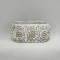POT, CEMENT, WHITE,WITH LEAFS DESIGN , 27x14x12cm 752-18114