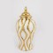 VASE, CERAMIC, BEIGE & GOLD,  17.3x17.3x36.8cm 752-20011