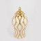 VASE, CERAMIC, BEIGE & GOLD, 16.2x16.2x30.6cm 752-20012