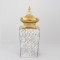VASE WITH TOP, CERAMIC, GREY & GOLD,  14.5x10x36.5cm 752-20086