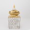 VASE WITH TOP, CERAMIC, GREY & GOLD,  14.5x10x29cm 752-20087