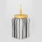 VASE WITH TOP, CERAMIC, WHITE & BLACK, 17x12.5x30.5cm 752-20100