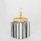 VASE WITH TOP, CERAMIC, WHITE & BLACK, 16.5x12x24.5cm 752-20101