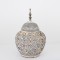 VASE WITH TOP, CERAMIC, GREY, 16x23x35cm 752-20108