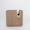VASE, CERAMIC, BROWN & GOLD,25.5X9X25.5cm 752-20127
