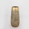 VASE, CERAMIC,BROWN & GOLD,  13x13x27.5cm 752-20131