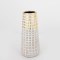 VASE, CERAMIC,BEIGE & GOLD, 11.5x11.5x25.5cm 752-20135