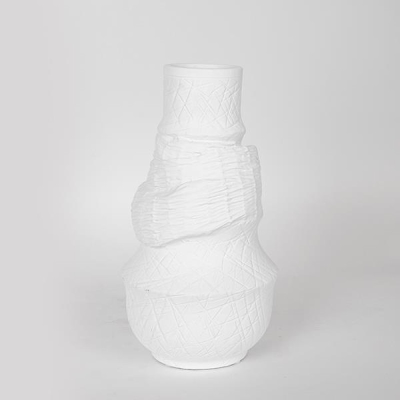 VASE, CERAMIC, WHITE, 15x15x27.5cm 752-20155