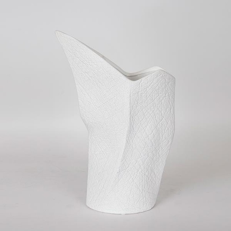 VASE, CERAMIC, WHITE , 24x12x36.5cm 752-20160