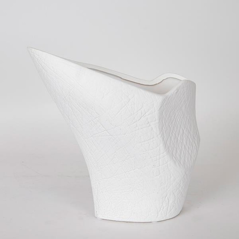 VASE, CERAMIC, WHITE , 27x13x27cm 752-20161