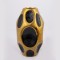 VASE, CERAMIC, BLACK & GOLD, 16x16x25.5cm 752-20165