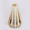 VASE, CERAMIC, WHITE-GOLD,17.5x17.5x28cm 752-20191