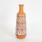VASE, CERAMIC,TERRACOTA & WHITE, 12.3x12.3x36.5cm 752-20223