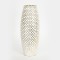 VASE, CERAMIC, WHITE & GOLD,15x15x38,8cm 752-20238