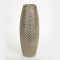 VASE, CERAMIC, GREY & GOLD,12.3x12.3x32cm 752-20239