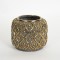 VASE, CERAMIC, BLACK & GOLD,19x19x15.5cm 752-20243