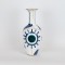 VASE, CERAMIC, WHITE-BLUE-GOLD, EYE DESIGN, 16x16x37cm 752-20250