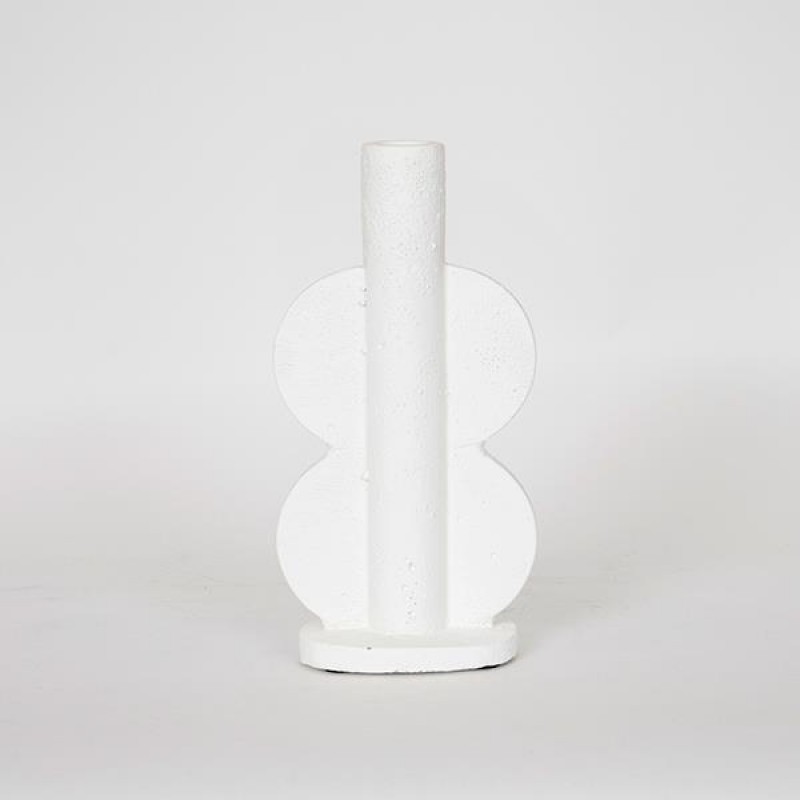 VASE, CERAMIC, WHITE,14.5x8.5x28cm 752-20258