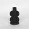 CANDLE HOLDER, CERAMIC, BLACK, 11x7x18cm 752-20259