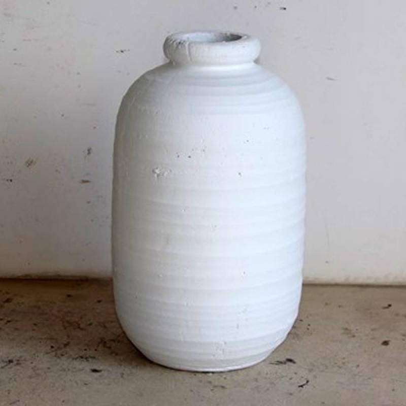 VASE, CERAMIC, WHITE, 20x20x33.5cm 752-20265