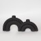 VASE, CERAMIC, BLACK, NARROW SPOUT, 34.5x5x15.5cm 752-20270