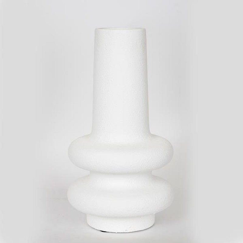 КЕРАМИЧНА ВАЗА БЯЛА 21.5X21.5X39CM КЕРАМИЧНА ВАЗА БЯЛА 21.5X21.5X39CM