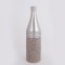 VASE, CERAMIC, BROWN & SILVER, BOTTLE DESIGN, 12x12x41cm 752-20281