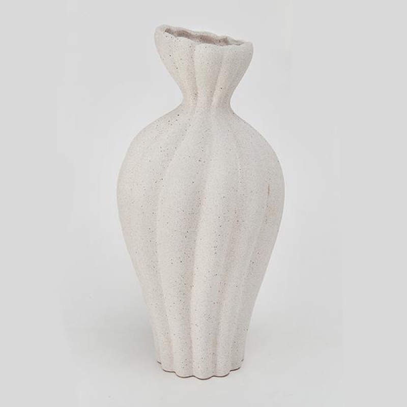 VASE, CERAMIC, OFF WHITE, 18x17.2x36.8cm 752-20305