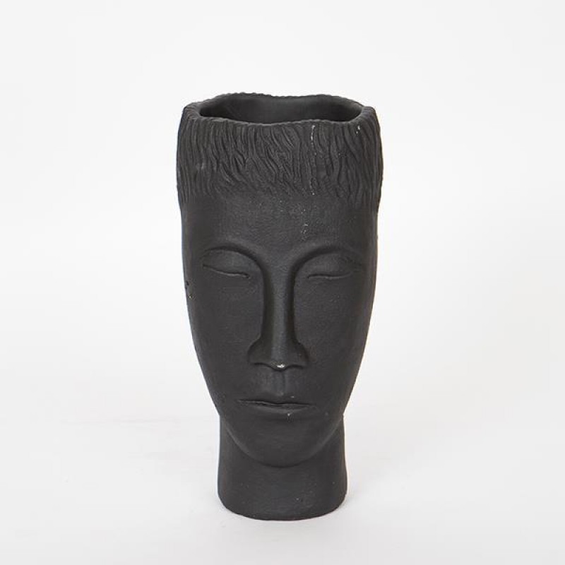 ВАЗА ГЛАВА ЧЕРНА 14X12.5X25CM ВАЗА ГЛАВА ЧЕРНА 14X12.5X25CM
