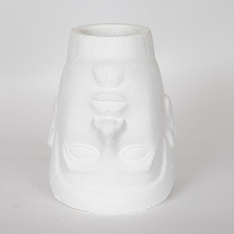 VASE, HEAD, WHITE,  21x19x25cm 752-20313
